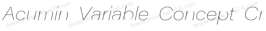 Acumin Variable Concept Cn Mdiu字体转换